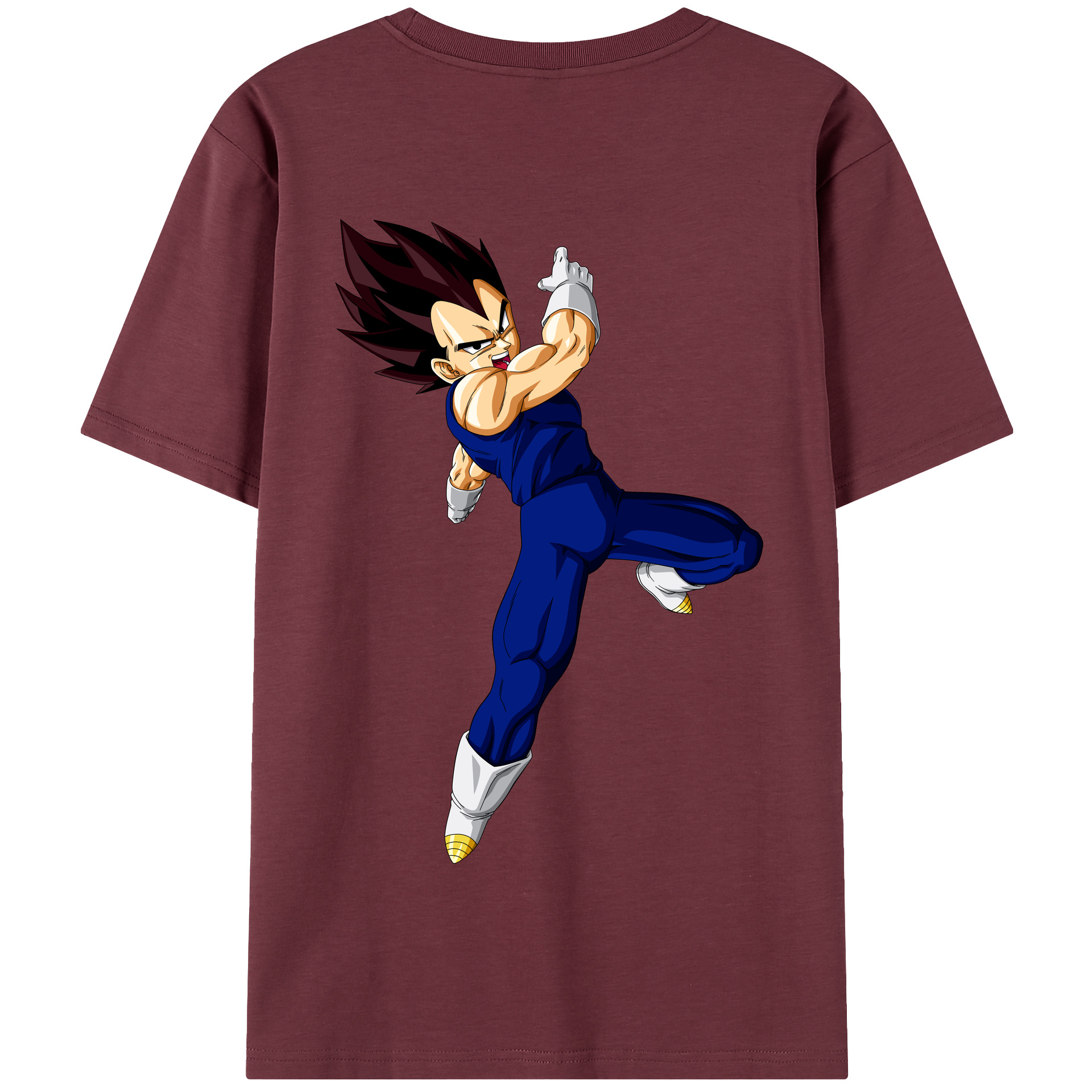 （画像用） ドラゴンボール ベジータ四世（Bejīta Yonsei）DRAGON BALL Vegeta IV 綿100％半袖Tシャツ（背面プリント）